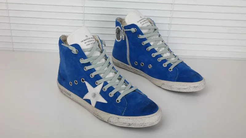 Golden Goose Golden Goose Francy Blue 韩国热卖 纯手工高级定制 情侣款休闲鞋 34- “Gold Blue” — photo 3 of 20