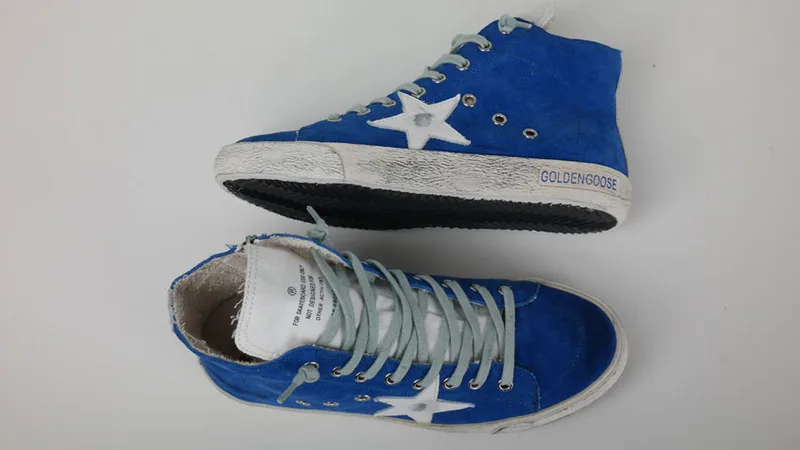 Golden Goose Golden Goose Francy Blue 韩国热卖 纯手工高级定制 情侣款休闲鞋 34- “Gold Blue” — photo 7 of 20
