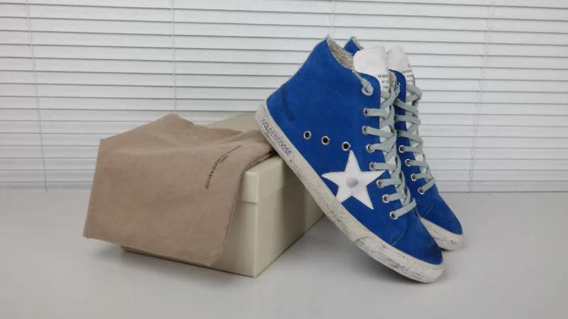 Golden Goose Golden Goose Francy Blue 韩国热卖 纯手工高级定制 情侣款休闲鞋 34- “Gold Blue” — photo 8 of 20
