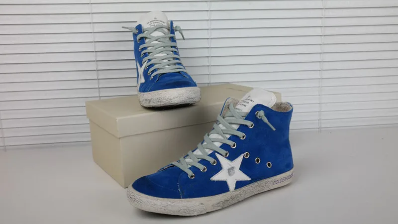Golden Goose Golden Goose Francy Blue 韩国热卖 纯手工高级定制 情侣款休闲鞋 34- “Gold Blue” — photo 9 of 20
