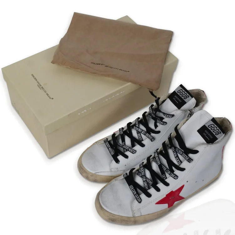 Golden Goose Golden Goose Ggdb 韩版潮流真皮舒适男女鞋做旧工艺男女款高帮鞋 “Gold” — photo 1 of 12