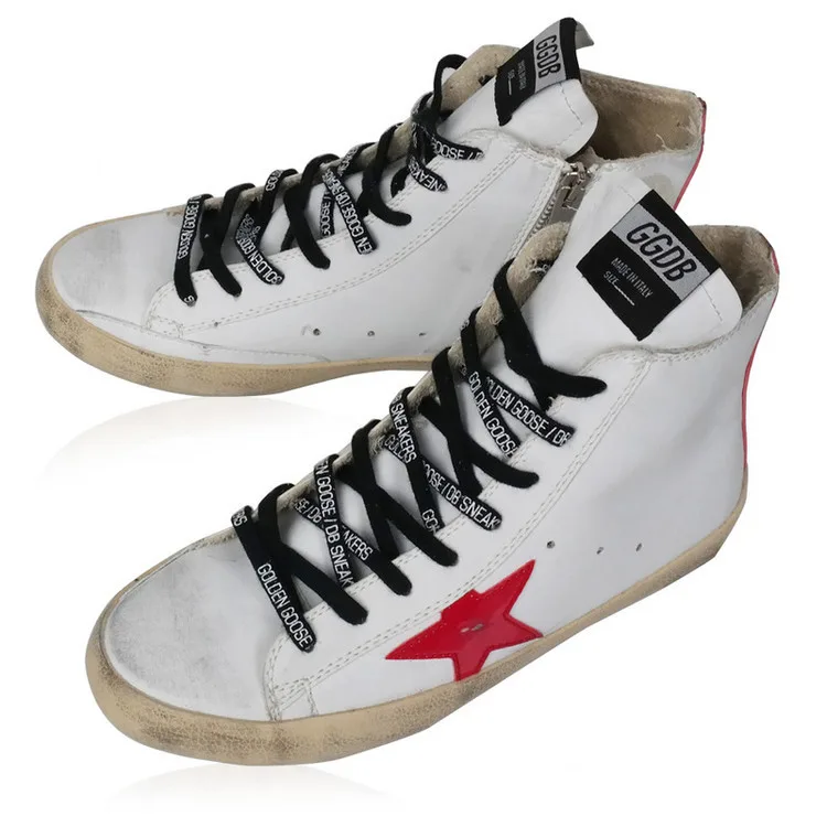 Golden Goose Golden Goose Ggdb 韩版潮流真皮舒适男女鞋做旧工艺男女款高帮鞋 “Gold” — photo 3 of 12