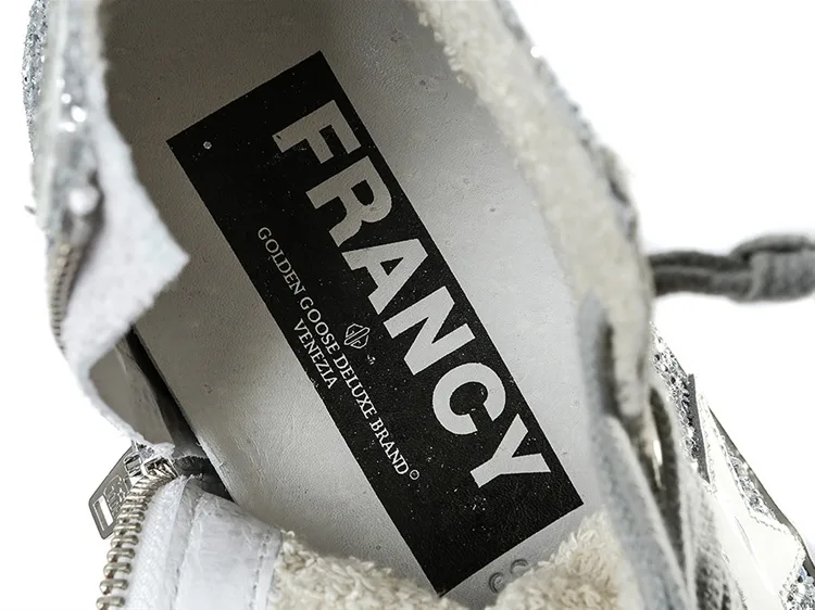 Golden Goose Sneakers Francy Fabric Embroidered “Silver Red” — photo 1 of 6