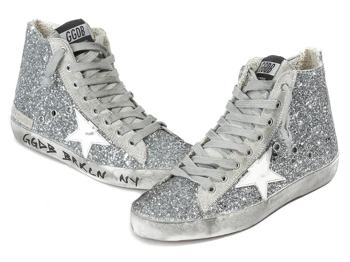 Golden Goose Sneakers Francy Fabric Embroidered “Silver Red” — photo 2 of 6