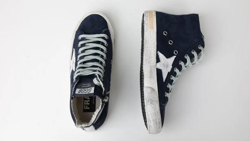 Golden Goose Golden Goose Francy - Suede Navy韩国热卖 纯手工高级定制 情侣款 “Gold Navy” — photo 9 of 13