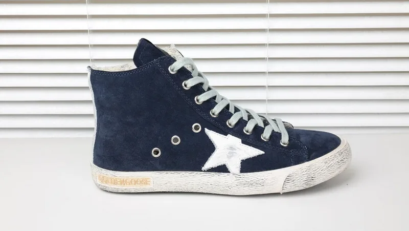 Golden Goose Golden Goose Francy - Suede Navy韩国热卖 纯手工高级定制 情侣款 “Gold Navy” — photo 12 of 13