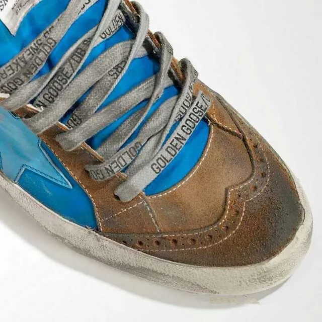 Golden Goose Golden Goose Mid Star - Blue Brown 手工鞋 高级定制 情侣款 “Gold Blue” — photo 3 of 8