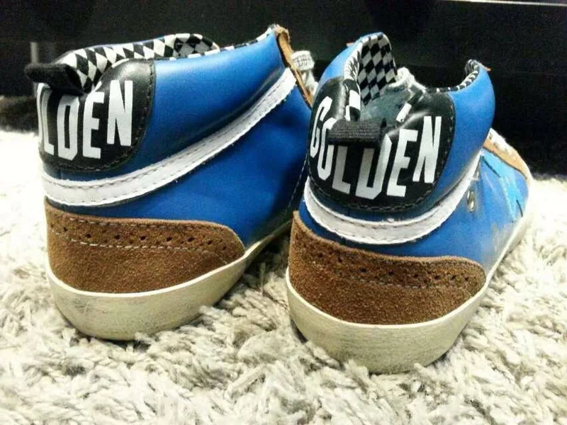 Golden Goose Golden Goose Mid Star - Blue Brown 手工鞋 高级定制 情侣款 “Gold Blue” — photo 5 of 8