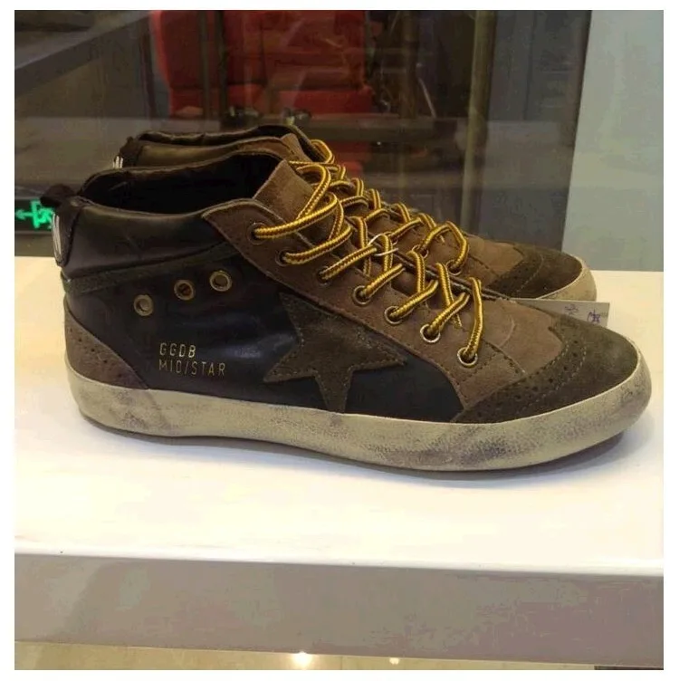 Golden Goose Golden Goose Mid Star - Green 手工鞋 高级定制 情侣款 34-46 “Gold Green” — photo 3 of 5