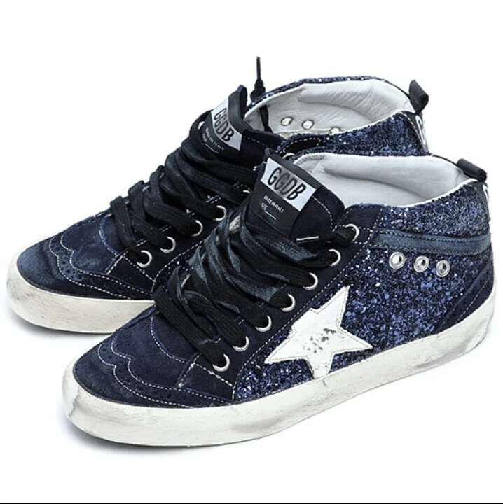 Golden Goose Golden Goose Mid Star - Navy Bling Bling 手工鞋 高级定 “Gold Navy” — photo 1 of 6
