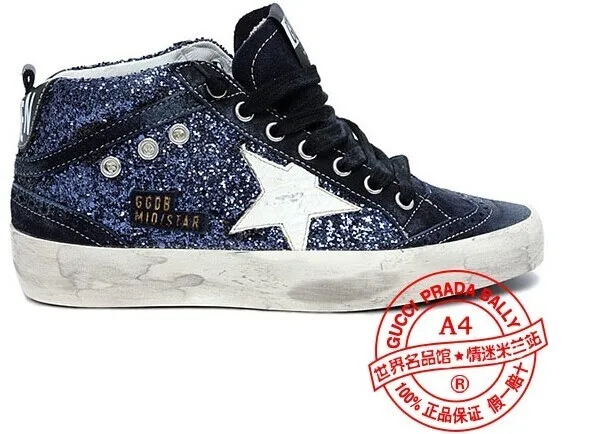 Golden Goose Golden Goose Mid Star - Navy Bling Bling 手工鞋 高级定 “Gold Navy” — photo 4 of 6