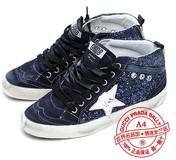 Golden Goose Golden Goose Mid Star - Navy Bling Bling 手工鞋 高级定 “Gold Navy” — photo 5 of 6