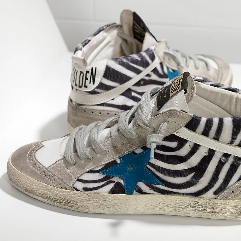 Golden Goose MID Star Sneakers Printed Fabric Pony Effect Ski — photo 4 of 7