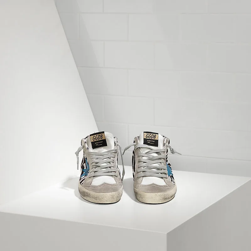 Golden Goose MID Star Sneakers Printed Fabric Pony Effect Ski — photo 6 of 7