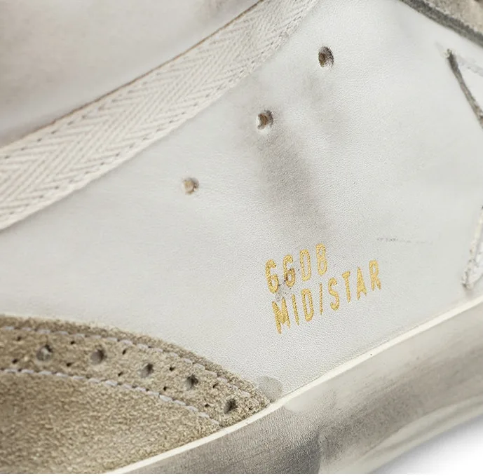 Golden Goose Golden Goose Mid Star - White 手工鞋 高级定制 情侣款 34-46 “White Gold” — photo 3 of 12