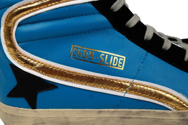 Golden Goose Golden Goose Slide -blue 手工鞋 高级定制 情侣款 34-46 “Gold Blue” — photo 1 of 8