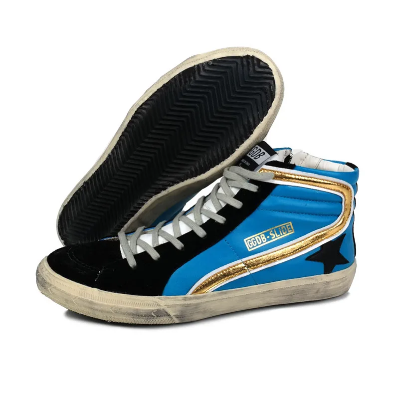 Golden Goose Golden Goose Slide -blue 手工鞋 高级定制 情侣款 34-46 “Gold Blue” — photo 2 of 8