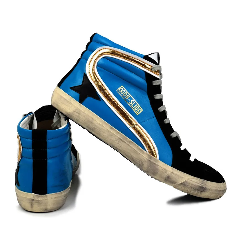 Golden Goose Golden Goose Slide -blue 手工鞋 高级定制 情侣款 34-46 “Gold Blue” — photo 3 of 8