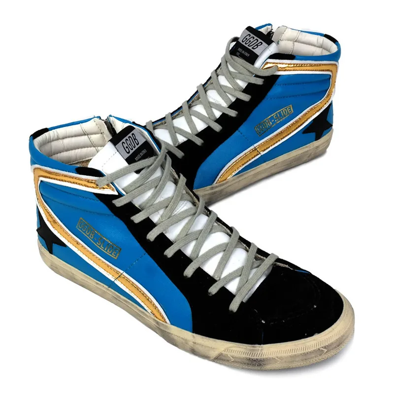 Golden Goose Golden Goose Slide -blue 手工鞋 高级定制 情侣款 34-46 “Gold Blue” — photo 4 of 8