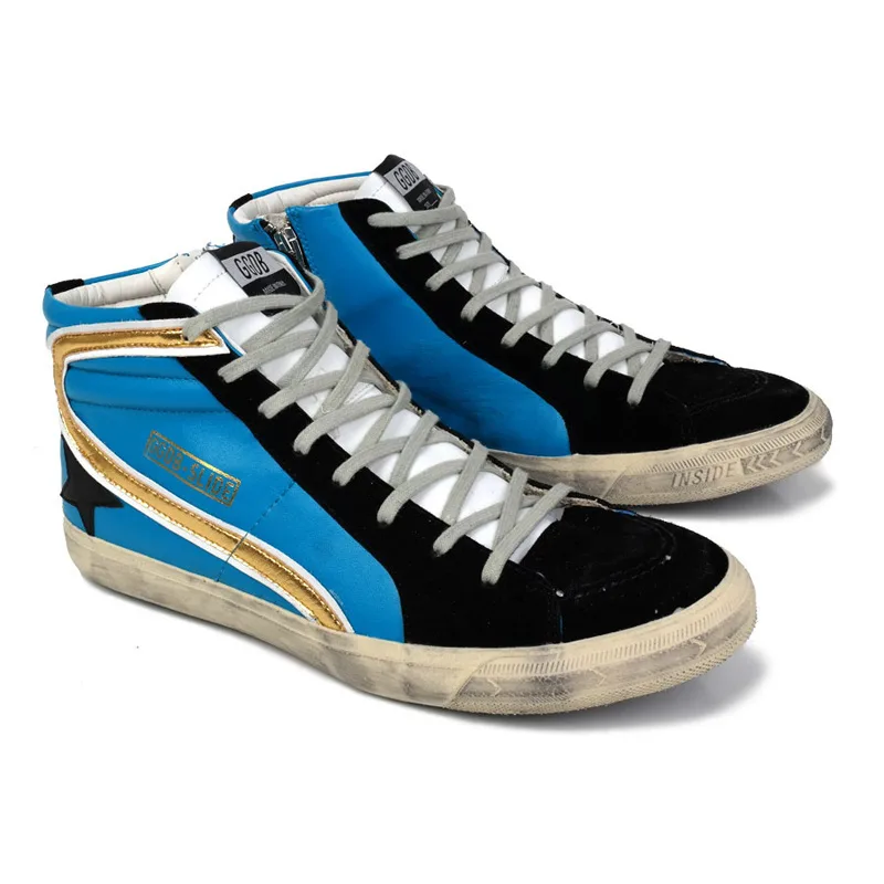 Golden Goose Golden Goose Slide -blue 手工鞋 高级定制 情侣款 34-46 “Gold Blue” — photo 6 of 8