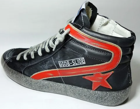 Golden Goose Golden Goose Slide -black Red 手工鞋 高级定制 情侣款 34-46 “Black Gold” — photo 1 of 7