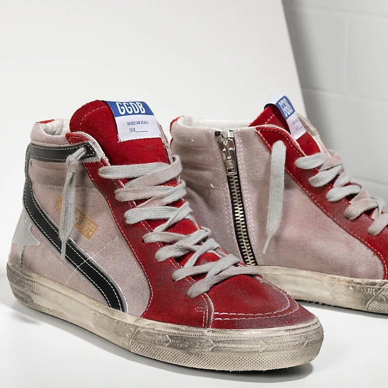 Golden Goose Sneakers Slide “Silver Red” — photo 1 of 4