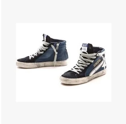 Golden Goose Golden Goose Slide -black Blue Jeans手工鞋 高级定制 情侣款 “Black Gold” — photo 1 of 3