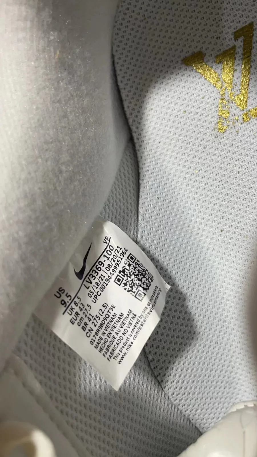 Louis Vuitton x Nike Air Force 1 Low “Cream White Black” — photo 18 of 18