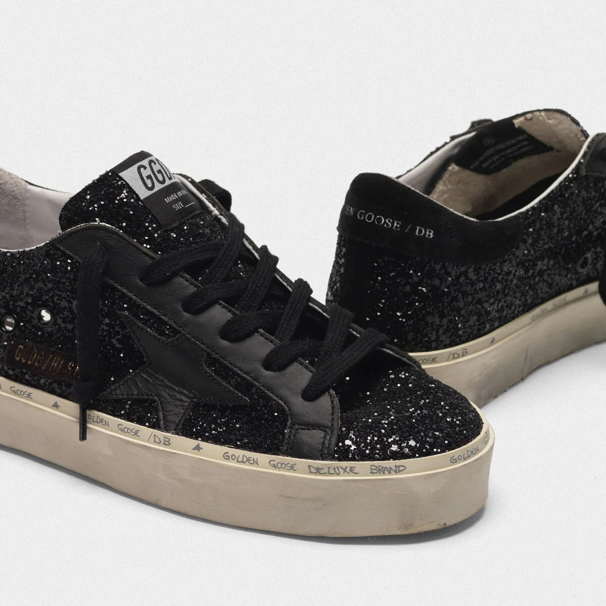 Golden Goose Hi Star Sneakers Black Glitter Upper “Black” — photo 1 of 4