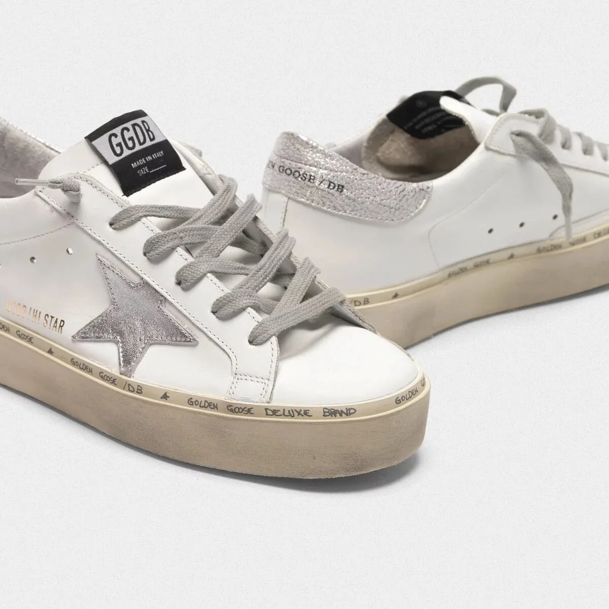 Golden Goose Hi Star Sneakers “Silver” — photo 1 of 3