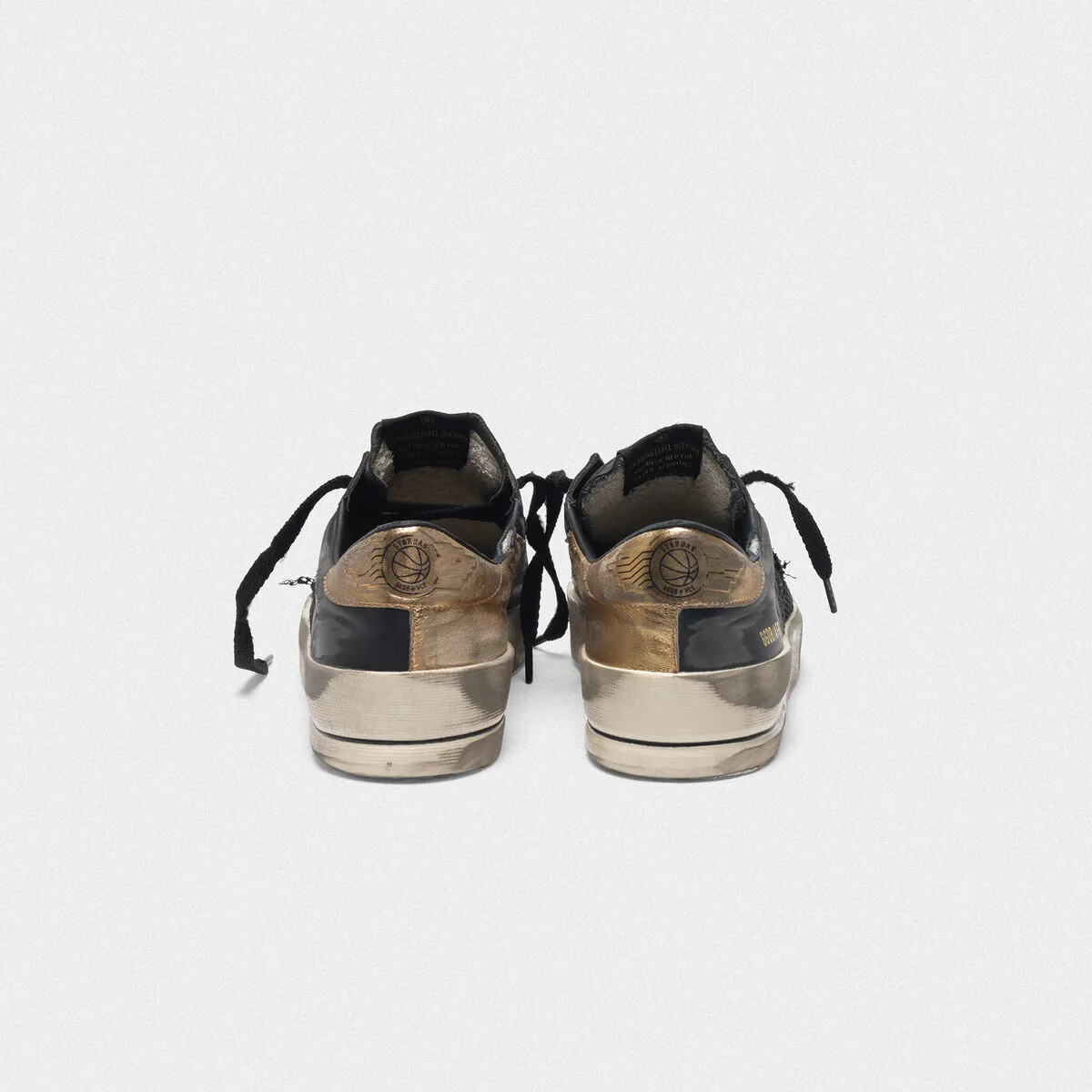 Golden Goose Distressed Black and Gold Stardan LTD Sneakers “Black Gold” — photo 3 of 4