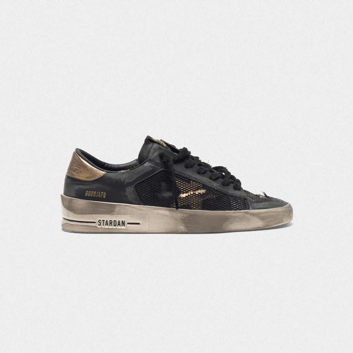 Golden Goose Distressed Black and Gold Stardan LTD Sneakers “Black Gold” — photo 4 of 4