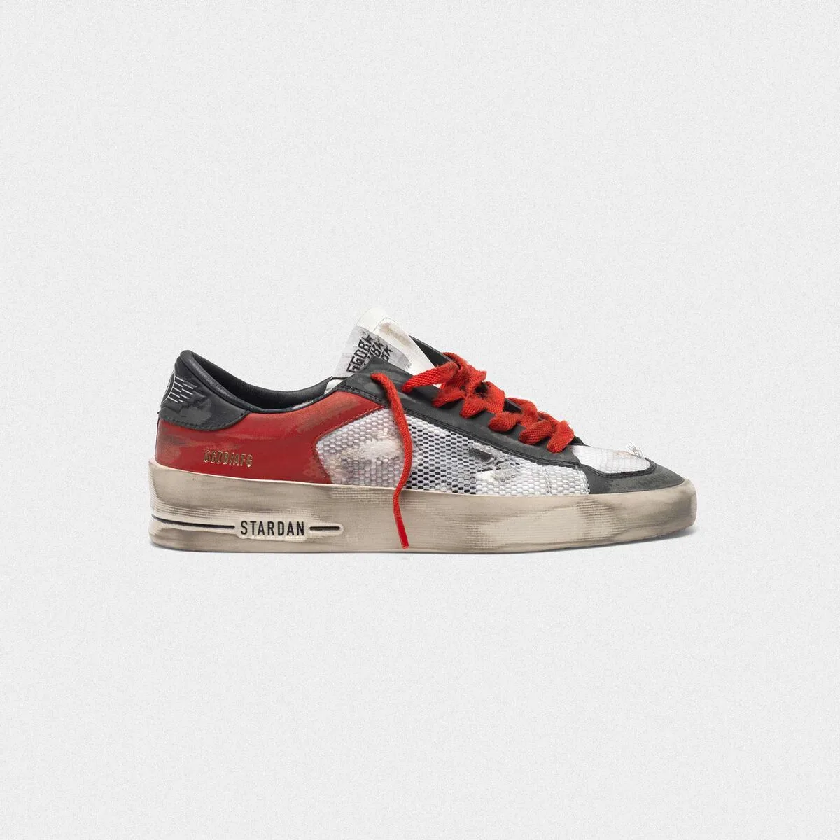 Golden Goose Distressed Black and Red Stardan LTD Sneakers “Black Red” — photo 4 of 4