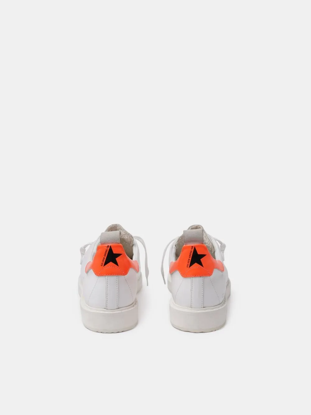 Golden Goose White Starter Sneakers “White Orange” — photo 3 of 4