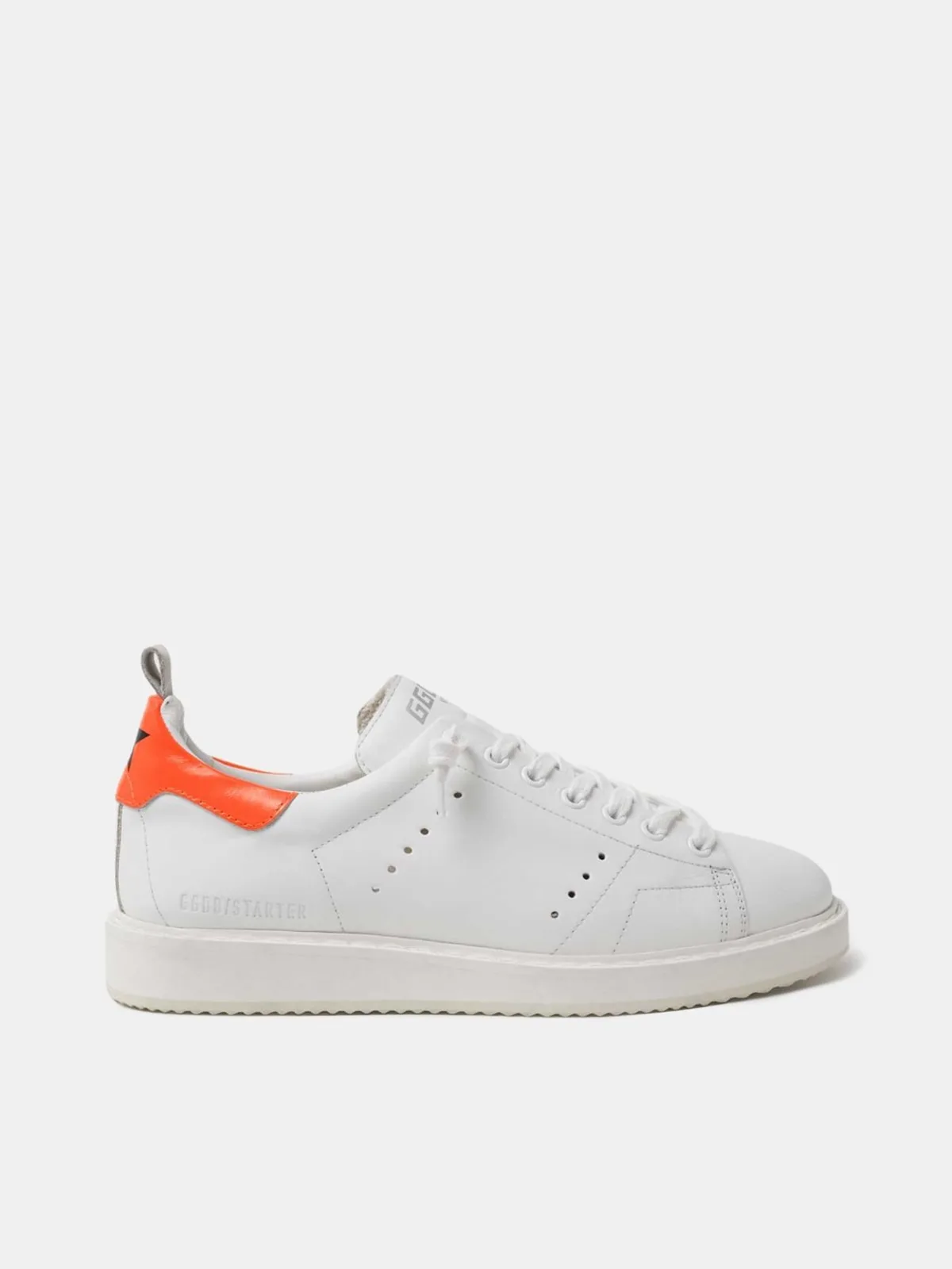 Golden Goose White Starter Sneakers “White Orange” — photo 4 of 4