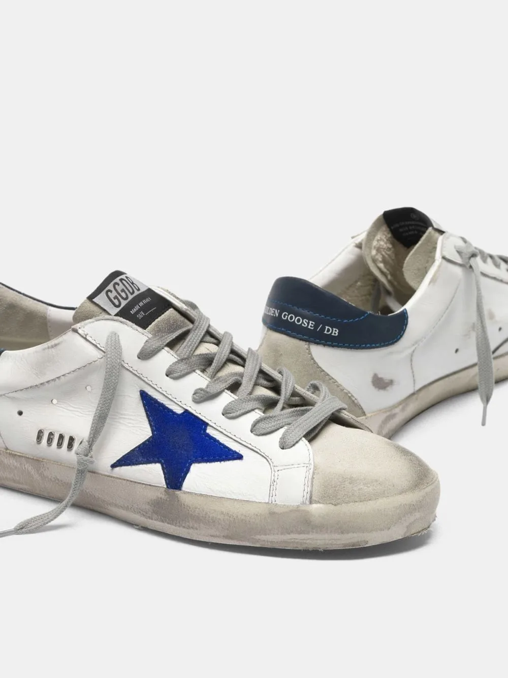 Golden Goose White Super-star Sneakers “White Blue” — photo 1 of 4