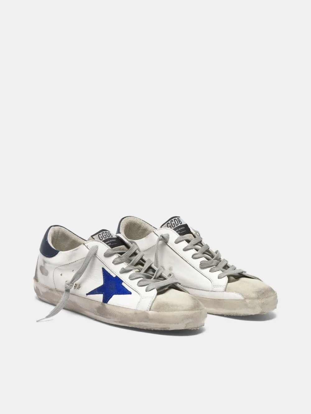 Golden Goose White Super-star Sneakers “White Blue” — photo 2 of 4