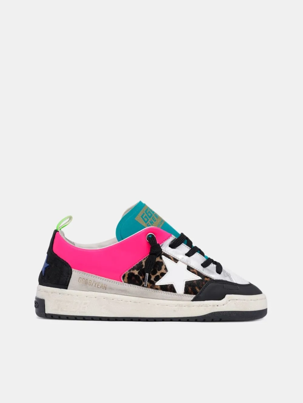 Golden Goose Fuchsia and Leopard-print Yeah Sneakers “Leopard” — photo 1 of 4