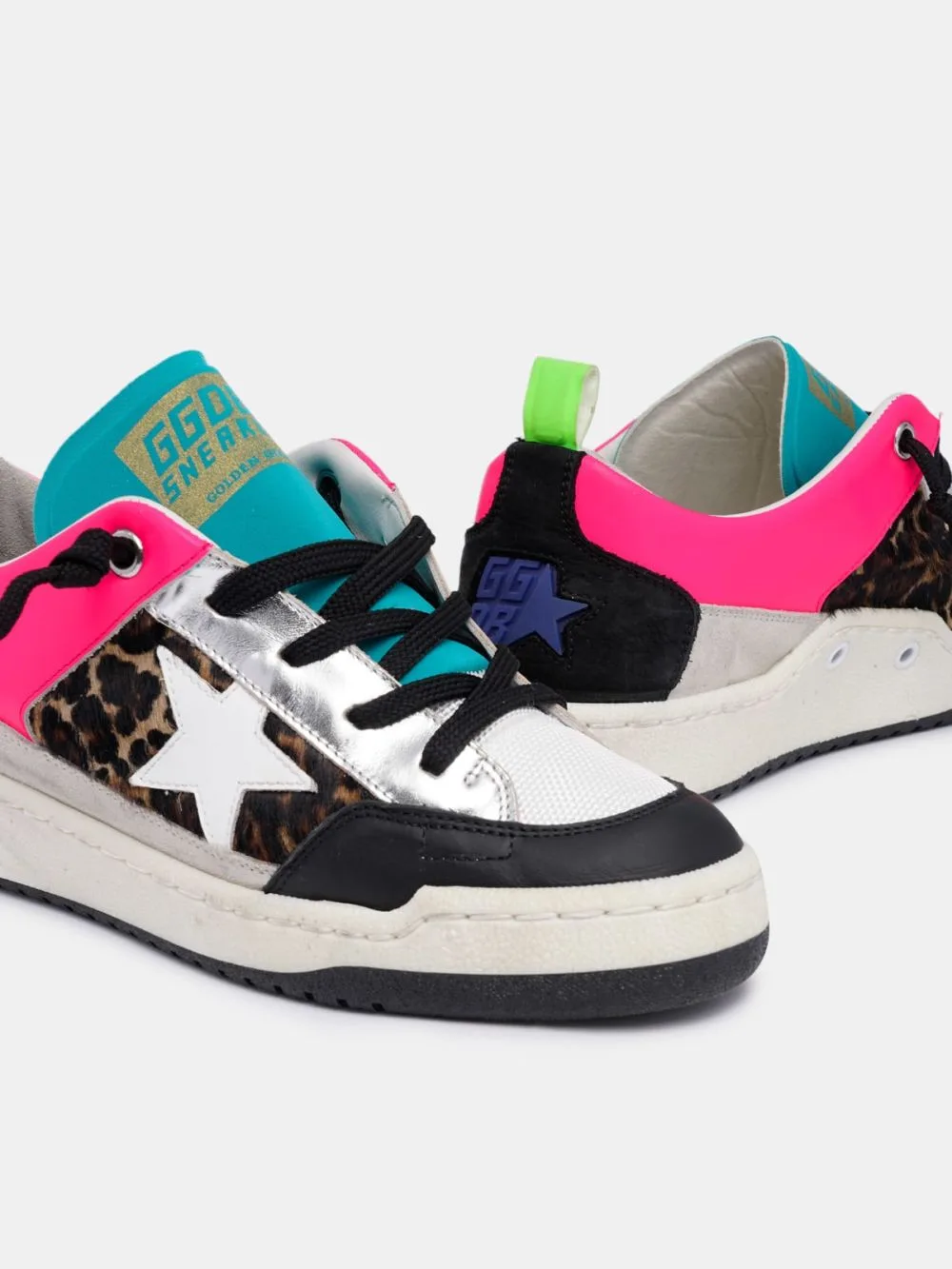 Golden Goose Fuchsia and Leopard-print Yeah Sneakers “Leopard” — photo 2 of 4