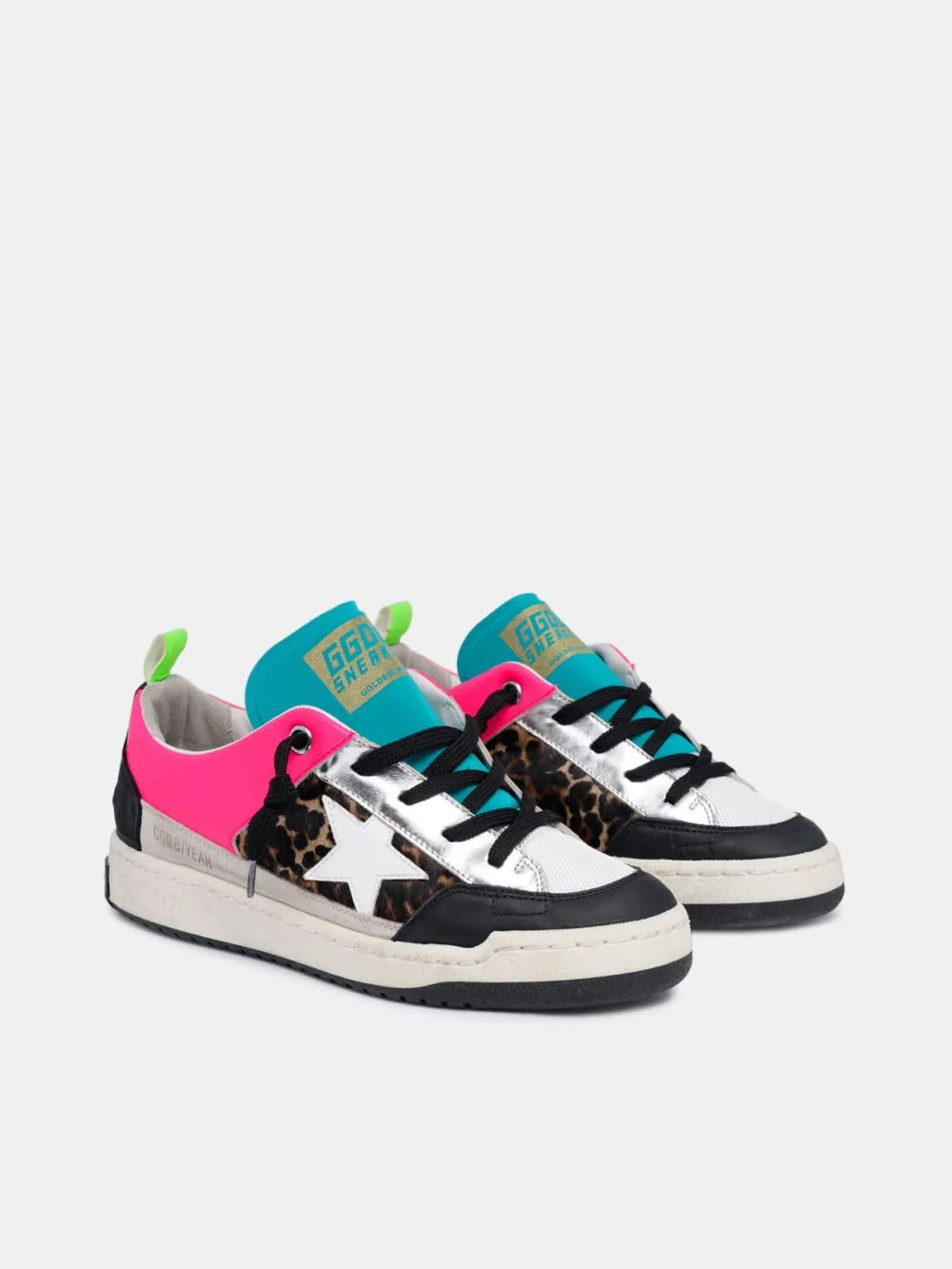Golden Goose Fuchsia and Leopard-print Yeah Sneakers “Leopard” — photo 3 of 4