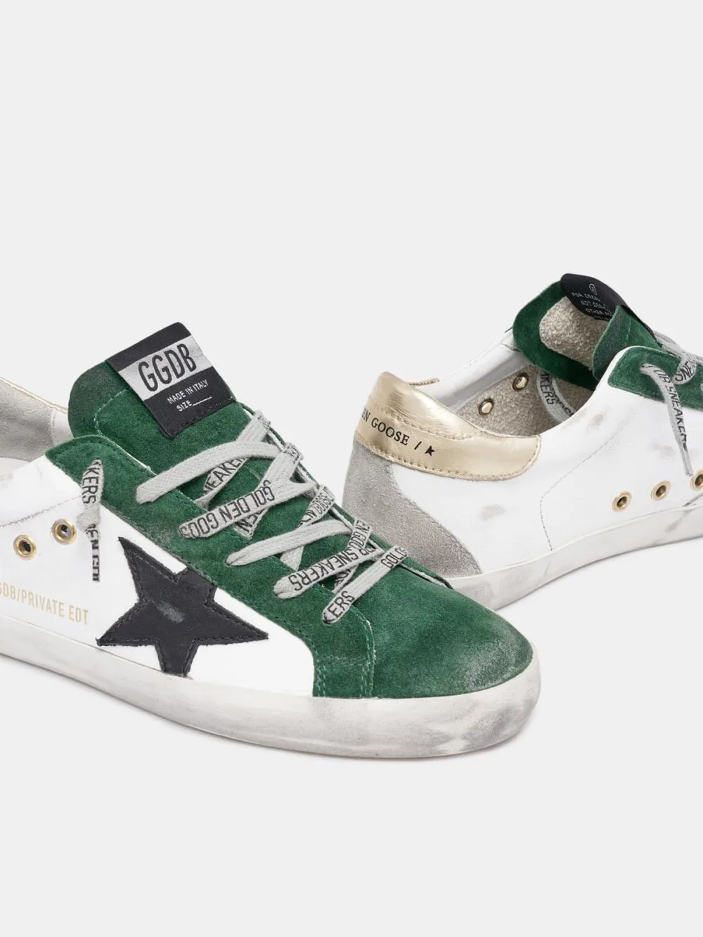 Golden Goose White and Green Super-star Sneakers “White Green” — photo 2 of 4