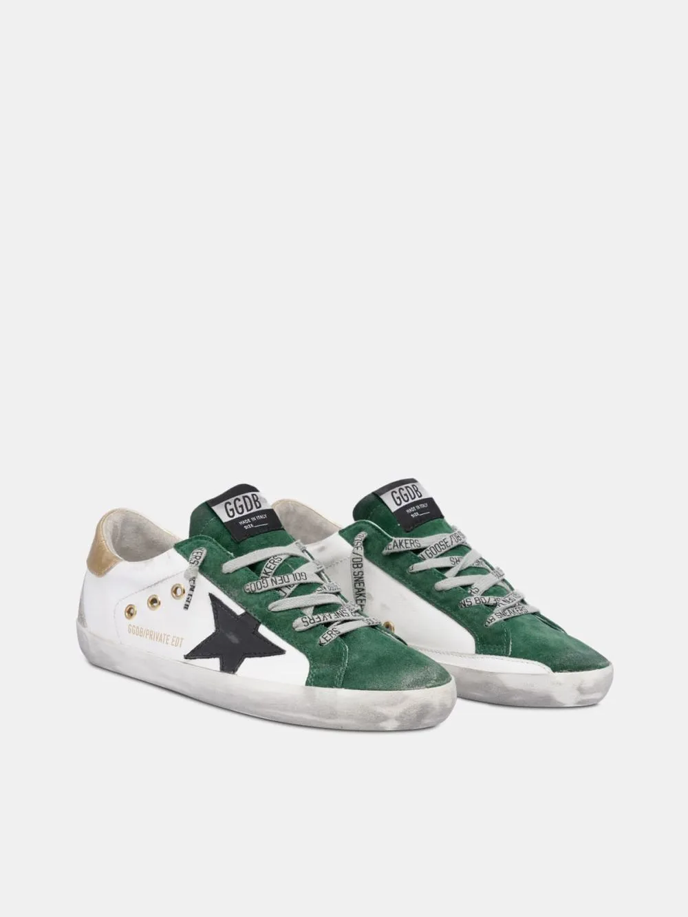 Golden Goose White and Green Super-star Sneakers “White Green” — photo 3 of 4