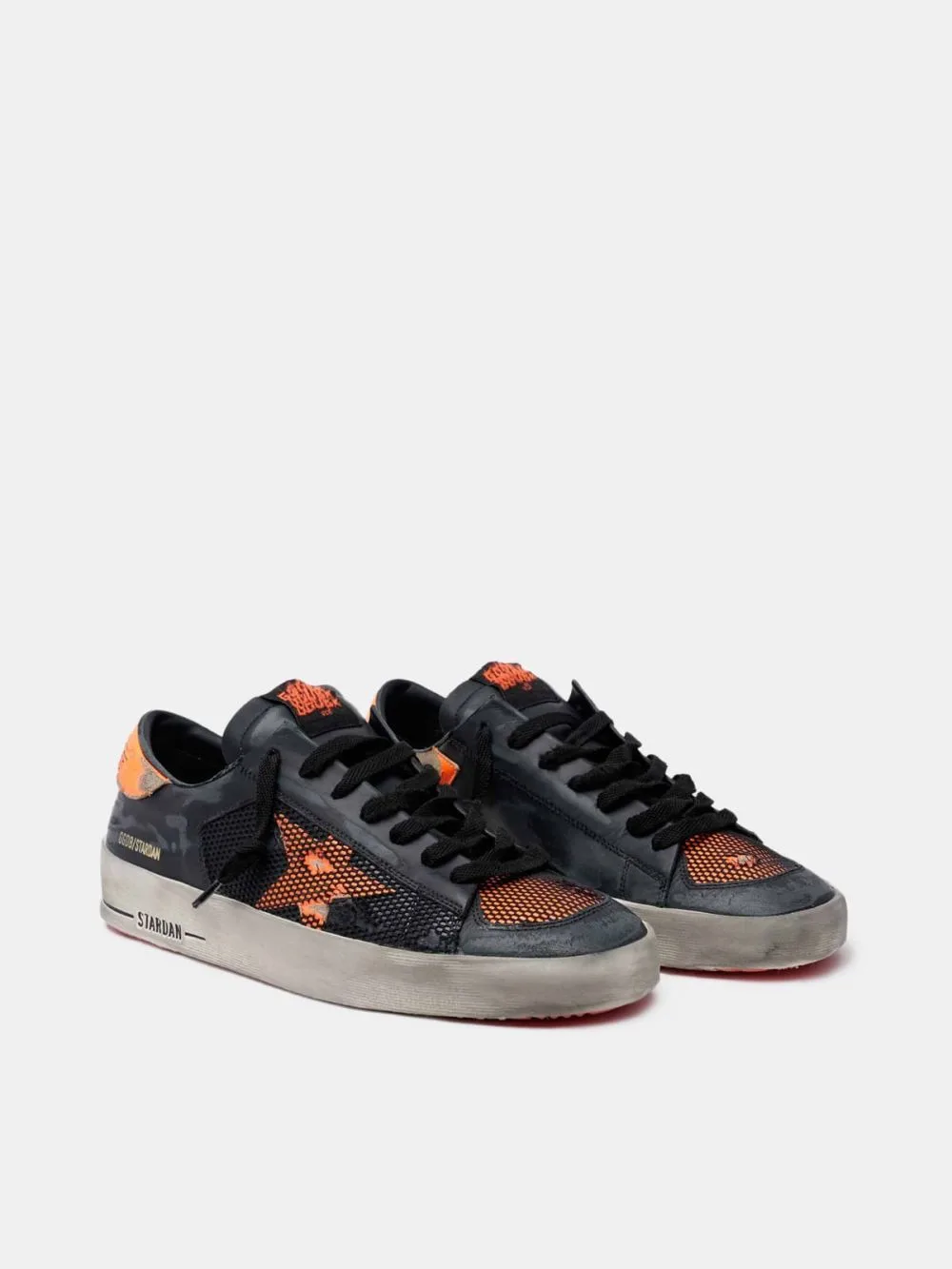 Golden Goose Black and Orange Stardan Sneakers “Black Orange” — photo 2 of 4