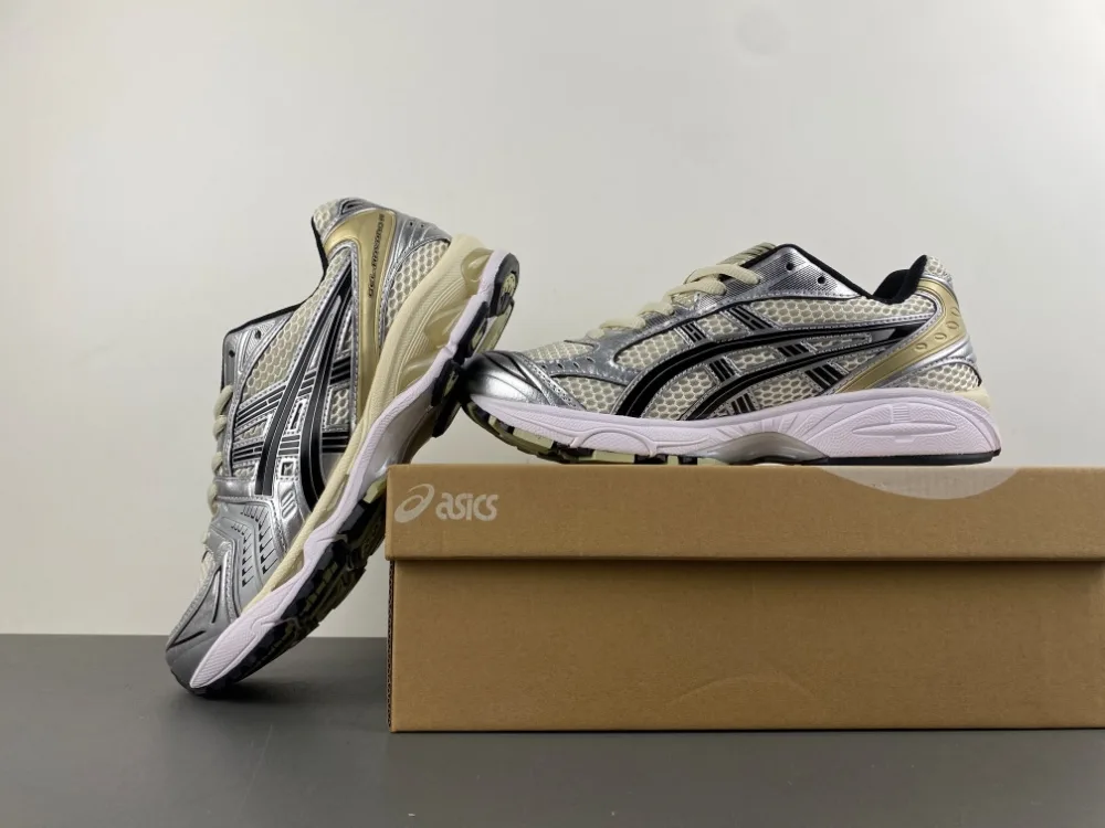 Asics Mens Gel-kayano 14 “Silver Gold Black White” — photo 13 of 17