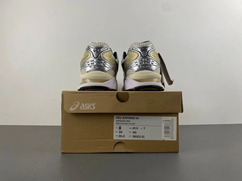 Asics Mens Gel-kayano 14 “Silver Gold Black White” — photo 16 of 17