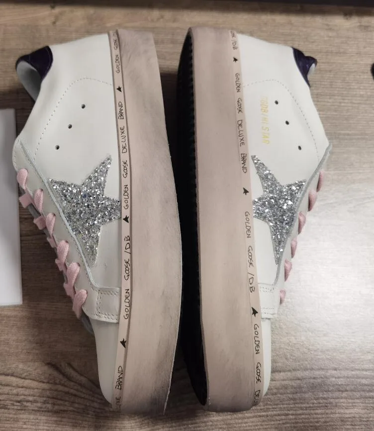 Golden Goose White Hi-star Sneakers “White Pink” — photo 3 of 8