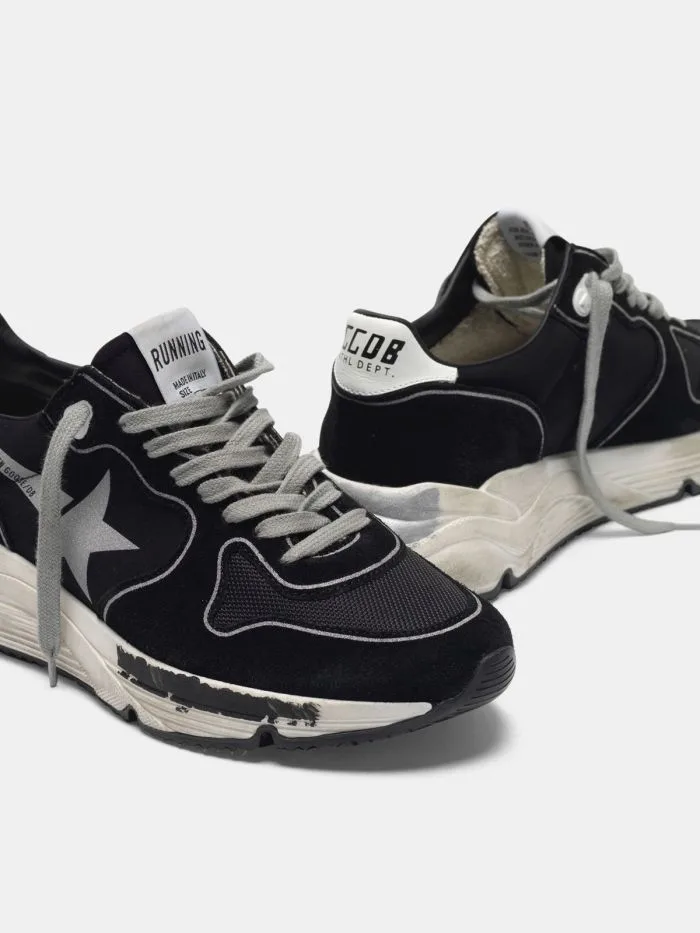 Golden Goose Black Running Sole Sneakers “Black Silver” — photo 1 of 4