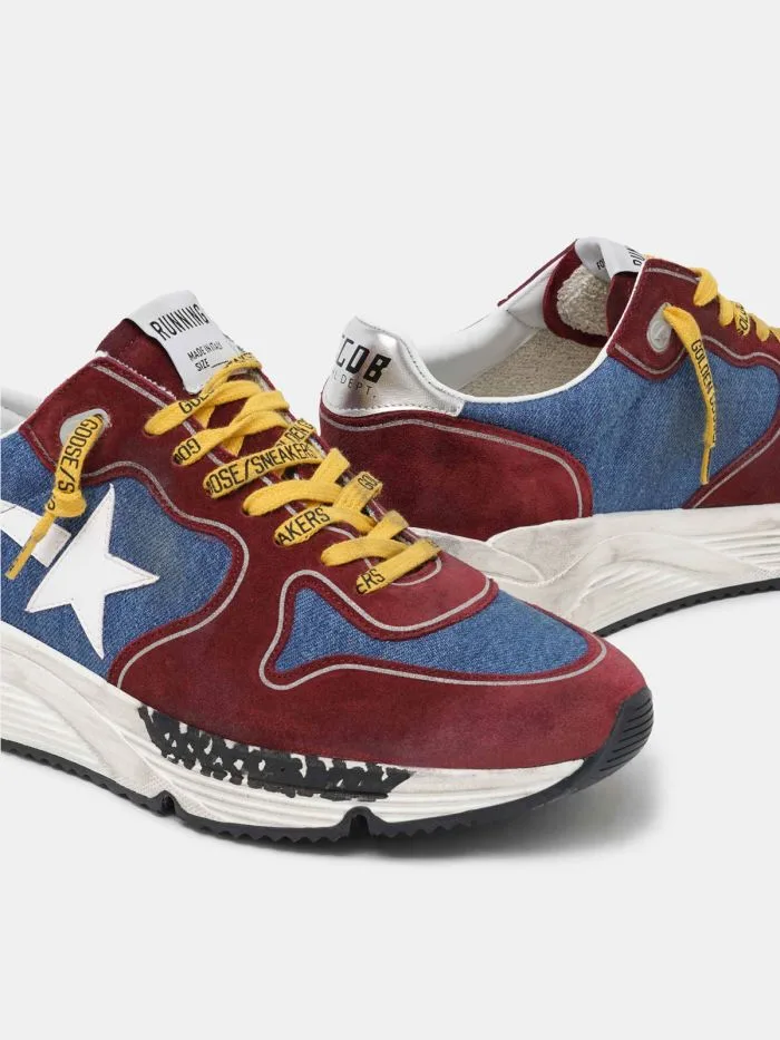 Golden Goose Burgundy and Blue Running Sole “Blue” — photo 1 of 4
