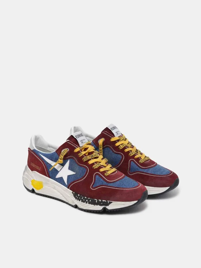 Golden Goose Burgundy and Blue Running Sole “Blue” — photo 2 of 4