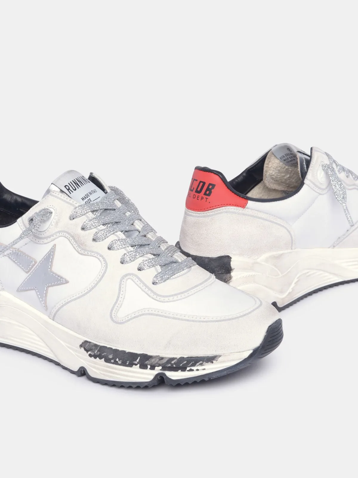 Golden Goose Running Sole Sneakers “Silver Red” — photo 3 of 4